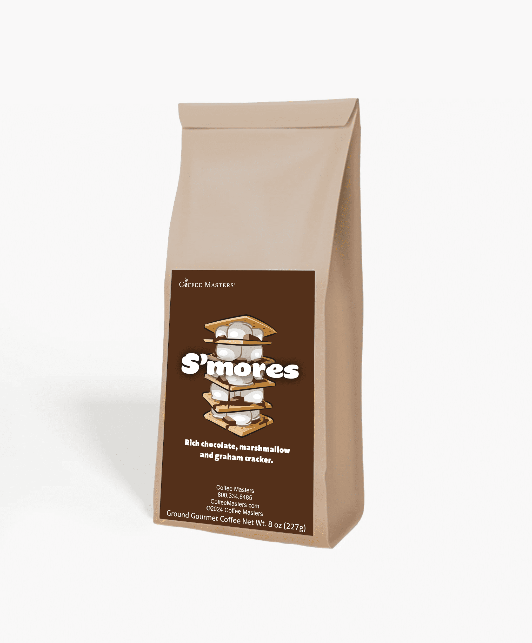 Coffee Masters Campfire Coffee Sampler - Fireside Marshmallow and S'mores 12 oz Ground Coffee