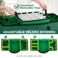 thumbnail image 3 of Ayieyill Premium Christmas Ornament Storage Container with Dividers, Fits Up to 73 Ornaments, 600D Tear Green, 3 of 8