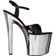 thumbnail image 6 of Ellie Shoes E-821-Chrome 8" Heel Womans Chrome Sandal. 9 / Black/Silver, 6 of 8