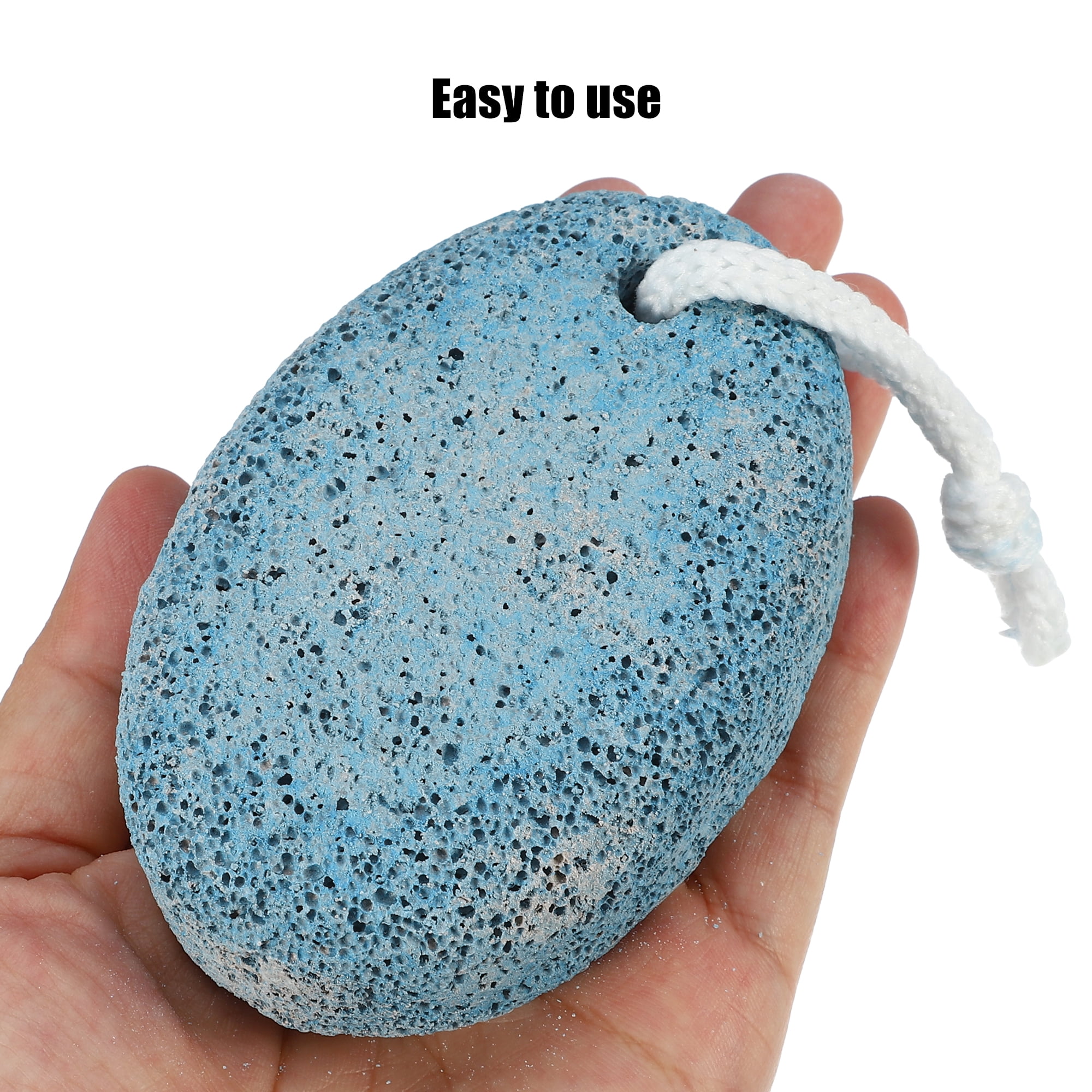 Unique Bargains 2 Pcs Foot Care Exfoliating Scrub Stone Pumice Stone Foot File Blue