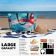 thumbnail image 5 of Disketp Aurora Borealis Village Bolsa de Playa de Gran Capacidad, Bolso Impermeable y a Prueba de Arena para Mujer, Ideal para Playa, Piscina y Natación, 5 of 7