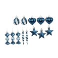 thumbnail image 3 of Adornos colgantes para de Navidad, adornos navideños, colgantes con abalorios, juego de bolas navideñas para hotel, hogar, Acción de Gracias, Azul, 3 of 9