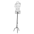 thumbnail image 3 of yotijay Female Mannequin Adjustable Height Iron with Tripod Base Torso Half Body Manikin Black, 3 of 9