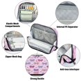 thumbnail image 4 of Standing Pencil Case with Base Large Capacity Stationery Pouch Pen Bag with Zipper for Women Men Bows and Heart Pattern, 4 of 7