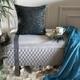 thumbnail image 2 of The HomeCentric Cushion Covers For Couch, Green Pack of 2, 20x20 inch (50x50 cm) Throw Pillows, Silk Crystal & Beaded Throw Pillows For Couch, Abstarct Pattern Modern Style Easter - Peacock Jewel, 2 of 11