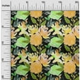 thumbnail image 1 of oneOone Cotton Jersey Orange Fabric Florals Craft Projects Decor Fabric Printed By The Yard 58 Inch Wide-E4S, 1 of 4