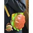 thumbnail image 2 of Bolso bandolera de hamburguesa de PU de gran capacidad para mujer Mochila de viaje divertida (Amarillo), 2 of 5