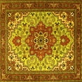 thumbnail image 1 of Ahgly Company Indoor Square Persian Yellow Traditional Area Rugs, 4' Square, 1 of 4