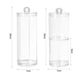 thumbnail image 5 of sunsanly Cosmetic Cotton Storage Box Cotton Swab Container Transparent with Lid Dustproof Thickened Large Capacity Lightweight Space-saving Home Dorm Cotton Swab Dental Floss Container, 5 of 8