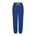 thumbnail image 5 of VBVC No Boundarie Women's High Waisted Jogger Pants With Pocket,Oversized Running Sweatpants For Women,Ladies Y2K Elastic Lace Up Pants,Blue,Size XXL, 5 of 7