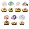 thumbnail image 2 of Wosthever Árbol de piedras curativas y de cristal hecho a mano, opción de regalo, para decoración de escritorio, cristales y piedras curativas Decoración del hogar amarillo, 2 of 6