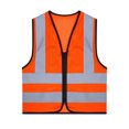 thumbnail image 3 of Alvivi Children Safety Vest Visibility Personalized Vest Volunteer Cycling Skiing Riding Waistcoat with Reflective Strip B Orange 10-12, 3 of 7