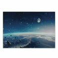 thumbnail image 1 of Universe Cutting Board, Horizontal Image of Nebula with Planet Earth Moon and Asteroids, Decorative Tempered Glass Cutting and Serving Board, in 3 Sizes, by Ambesonne, 1 of 2