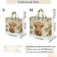 thumbnail image 2 of FORMRS Womens Corduroy Tote Bag Crossbody Shoulder Handbag with Pocket, Floral Cow, 2 of 7