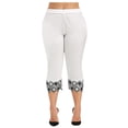 thumbnail image 1 of Gibobby Medias Termicas Afelpadas de Forro Polar Pantalones de verano con costuras sólidas de color de mallas grandes para deportes de yoga de encaje para mujer(Blanco,G), 1 of 5