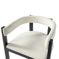thumbnail image 4 of Christopher Knight Home Modern Dining Arm Chairs with Curved Back Set of 2, Rubberwood Frame, Black, 4 of 9