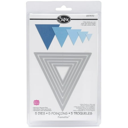 Sizzix Framelits Dies 5/Pkg-Banners/Pennant Plain
