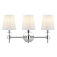 thumbnail image 5 of SAFAVIEH Darya 3-Light LED Chrome Metal Wall Sconce with White Shade, 5 of 5