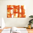 thumbnail image 3 of Elephant Stock Orange Abstract Wall Art - Horizontal Canvas Wall Art - Living Room Wall Decor - Abstract Canvas - Orange And White Decor - 12" x 8", 3 of 8
