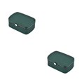 thumbnail image 4 of Qarigey caja de almacenamiento de de arete brazalete de perno de oreja caja de exhibición de reloj cajas de transporte portátiles Verde 2piezas, 4 of 6