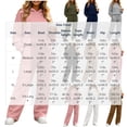 thumbnail image 4 of Women's 2 Piece Matching Lounge Set Sweatsuits,Long sleeves Hoodie and High Waist Wide Leg Sweatpants,with Pockets,Solid Color Casual Tracksuit Loungewear Sets, 4 of 6