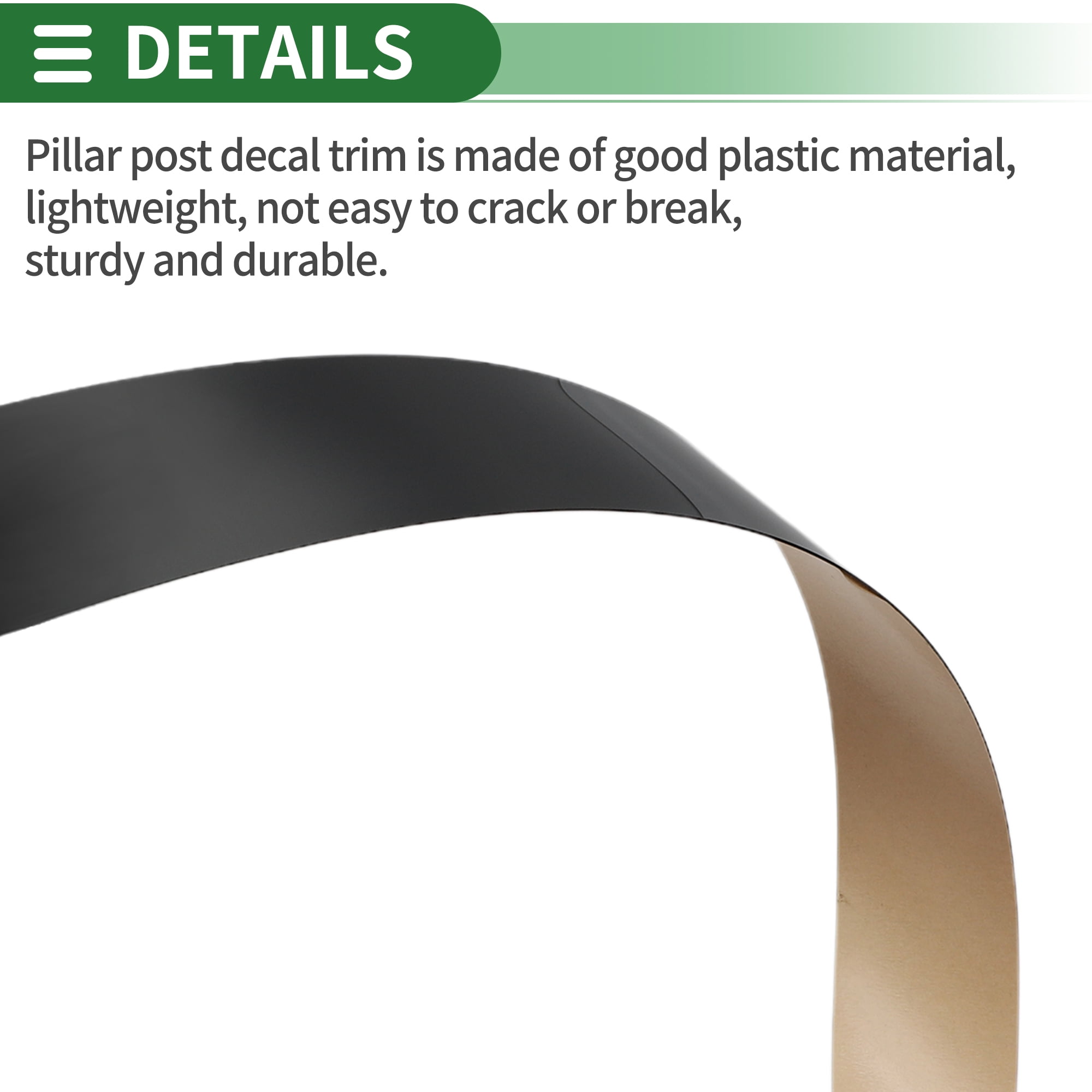Unique Bargains Door Pillar Window Trim Anti Scratch Sticker for Nissan Murano 2009-2015