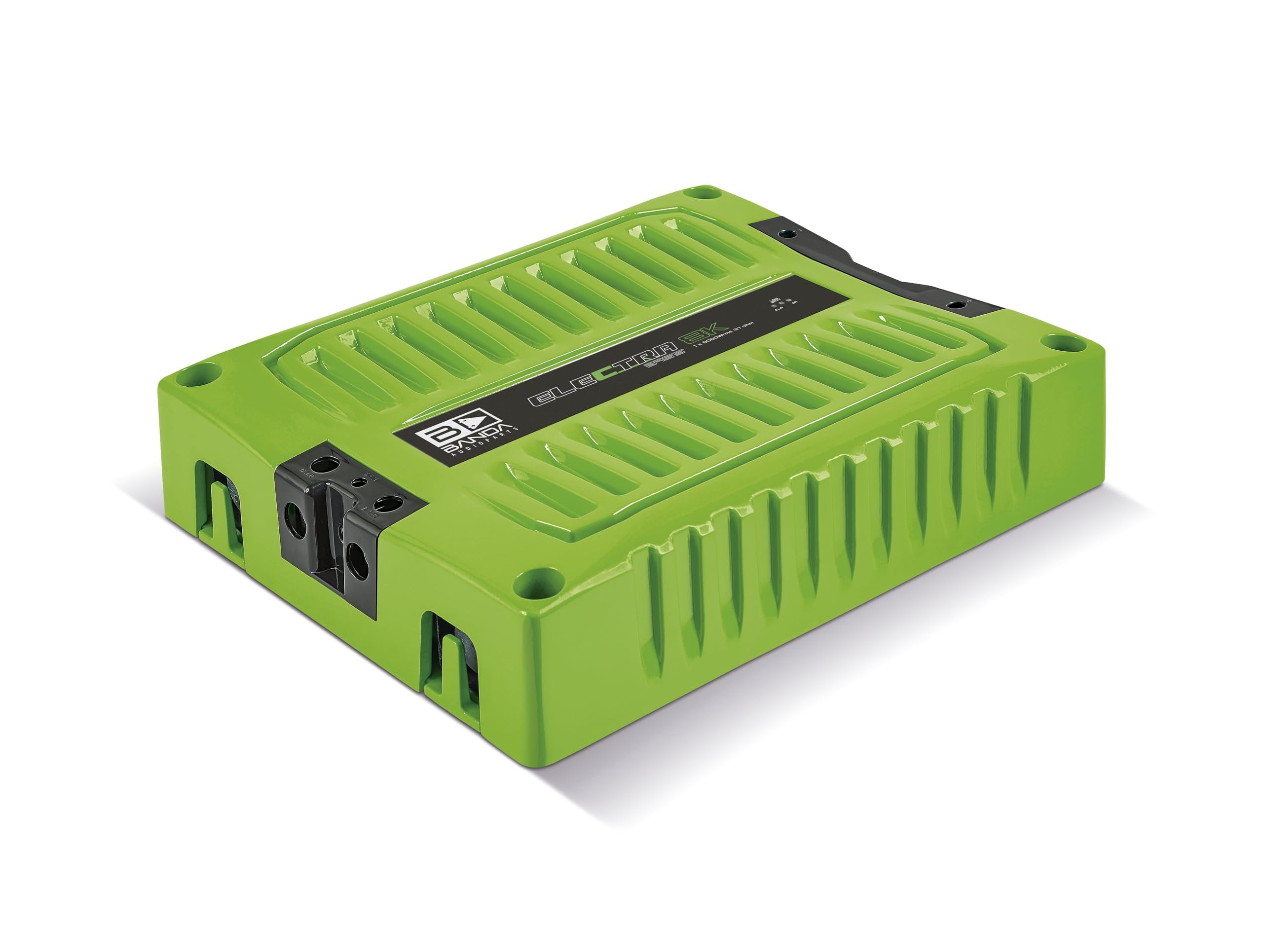 BANDA ELEC8K1GREEN Electra Bass 8K Car Audio Amplifier Module 1 Ohm - 8000 Wrms Adjustable Bass Boost LED Indicator Sound Specialization - Green