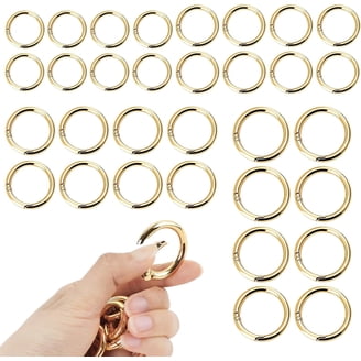 Uxcell 1.36 Inch Spring Oval Ring Round Snap Clip Trigger for Bag Purse Keychain, 4Pack Black Uxcell 1.36 Inch Spring Oval Ring Round Snap Clip Trigger for Bag Purse Keychain, 4Pack Black