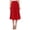 Red, variant on Women's Casual High Waist A-Line Midi Skirt for Work and Everyday Wear