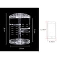 thumbnail image 2 of Organizador de maquillaje giratorio, caja de soporte de exhibición de perfumes cosméticos de joyería ajustable de cristal giratorio de 360 grados, 380 x 260 mm 8 capas Gran capacidad de almacenamiento de maquillaje para tocador, dormitorio, baño, 2 of 6