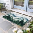 thumbnail image 2 of Ink Green Forest Doormat Outdoor Entrance 20"x31.5", Watercolor Modern Mountain Absorb Moisture Dirt Door Mats, Non-Slip Rubber Backing Floor Mats Indoor, Low-Profile Front Door Rugs, 2 of 9