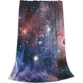 thumbnail image 4 of Galaxy Fleece Blanket Cozy Soft Throw Blanket for Couch Bed Flannel Comfy Warm Blankets for Winter Women Men Adults Decorative Lightweight Microfiber Blanket 50x60 Inches 60inchx50inch 0, 4 of 6