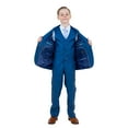 thumbnail image 4 of Boys Suit Set Solid Textured Notch Lapel With Matching Vest & Pants With Free Shirt & Tie, 4 of 6