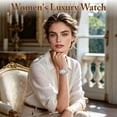 thumbnail image 4 of SKMEI Watches for Women Luxury Dress Waterproof Wrist Watch Stainless Steel Ladies Watch with Luminous Date, 4 of 9