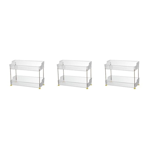Maytalsory Bathroom And Sink Storage Cabinet Kitchen Kitchen Shelf Transparent Color Say Goodbye Cluttered Functional Solution Transparent color 2 3Set