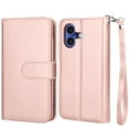 thumbnail image 2 of iPhone 17 Case,for iPhone 17 6.3" Wallet Phone Case,Takfox PU Leather Magnetic Detachable Card Holders Shockproof Kickstand Protective [Flip Folio Cover] for iPhone 17 - Pink, 2 of 7