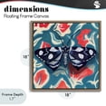 thumbnail image 4 of Stupell Industries Bohemian Symmetrical Moth On Beautiful Flowers Brown Floating Frame Canvas Art, 18 x 18, by Kate Jarvik Birch, 4 of 8
