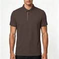thumbnail image 7 of FAWUUDO Men's Shirts Short Sleeve Moisture Wicking Performance Collared Shirt for Work Casual Sports Coffee, 7 of 7