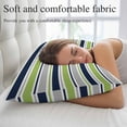 thumbnail image 5 of Green Gray Striped Pillow Covers, Linen Long Throw Pillow Case, Farmhouse Stripes Modern Abstract Art Holiday Pillow Protector Decorative Cushion Cover for Living Room/Bedroom 20" x 30", 5 of 8