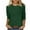 Army Green, variant on Admvng Blouses For Women Dressy Casual Round Neck 3/4 Sleeve T-shirt Loose Basic Womens Tops S-2XL