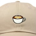 thumbnail image 2 of DALIX Cappuccino Hat Coffee Cup Womens Baseball Cap in Khaki, 2 of 5