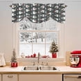 thumbnail image 2 of Xmas Snowman Tie Up Valances Curtain, Cute Winter Christmas Snowman Snowflakes Grey Adjustable Rod Pocket Short Window Treatment Tie Up Curtains Valances for Kitchen Living Room Bathroom 42x18 Inches, 2 of 9