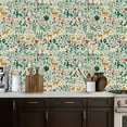 thumbnail image 5 of Peel and Stick Wallpaper Contact Paper Deer Nature Forest Plants Art Deco Flowers Leaves Berries Foliage Self Adhesive and Removable 17.7in x 118in, 5 of 8