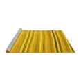 thumbnail image 2 of Ahgly Company Machine Washable Indoor Square Abstract Yellow Contemporary Area Rugs, 7' Square, 2 of 4