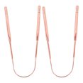 thumbnail image 2 of Raspadores de Lengua Ticfox Acero Inoxidable Forma de U Oro Rosa, 2 of 14