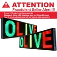 thumbnail image 2 of OLIVE LED Sign 3C RGY 2Face 15"x78" IR Programmable Scroll. Message Display EMC, 2 of 7