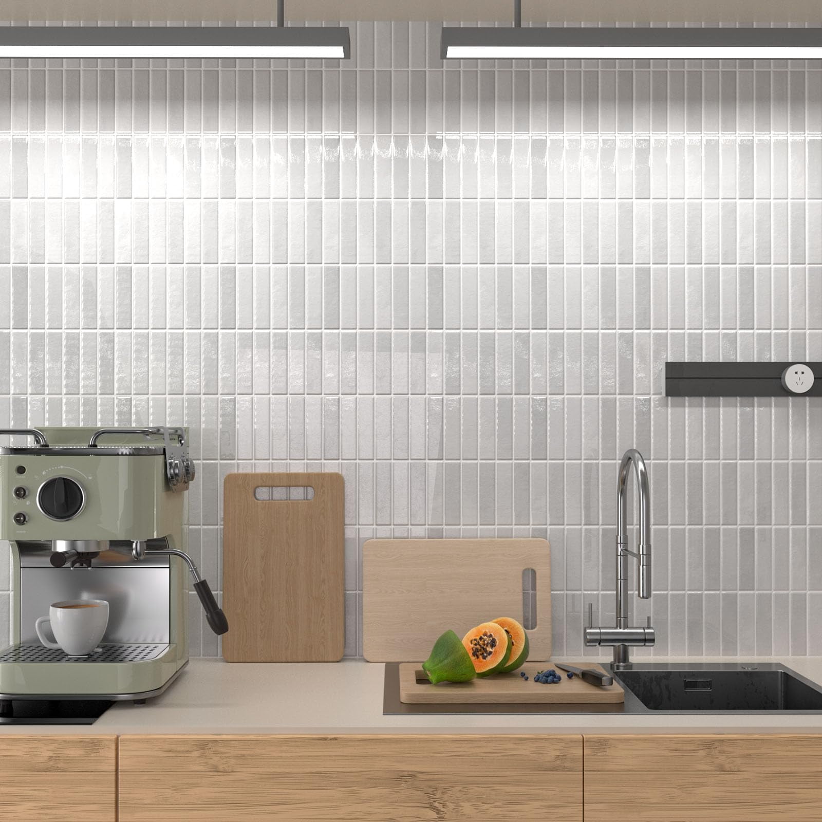 Peel And Stick Backsplash 10-sheets Of 11.42'' X 9'' Self-adhesive 3d Wall Tile For Kitchen  Bathroom