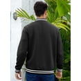thumbnail image 7 of Colsmile Mens Varsity Jacket Lightweight Outerwear Jacket Causal Waffle Letterman Bomber Jackets Baseball Coat, 7 of 7