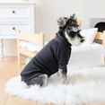 thumbnail image 4 of TELOLY Dog Clothes All-Occasion Cozy Dog Coat Elastic-Bound Neckline Cute Dog Outfit Black, 4 of 4