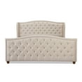 thumbnail image 5 of Maklaine Modern Hardwood Tufted Wingback King Bed in Sky Neutral, 5 of 16
